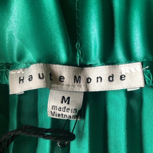 Haute Monde /NWT/ Green accordion pleated skirt/ size M - Picture 12 of 12